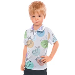 Cartoon-bird-cute-doodle-bird Kids  Polo Tee