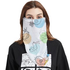 Cartoon-bird-cute-doodle-bird Face Covering Bandana (Triangle)