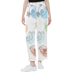 Cartoon-bird-cute-doodle-bird Women s Pants 