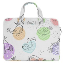 Cartoon-bird-cute-doodle-bird MacBook Pro 13  Double Pocket Laptop Bag