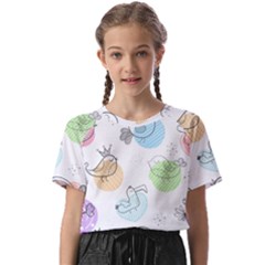 Cartoon-bird-cute-doodle-bird Kids  Basic Tee