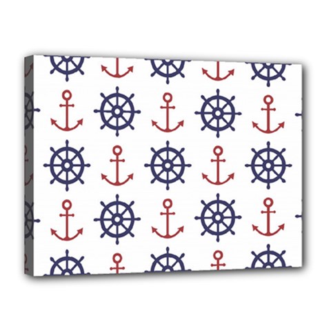 Nautical-seamless-pattern Canvas 16  X 12  (stretched) by Jancukart