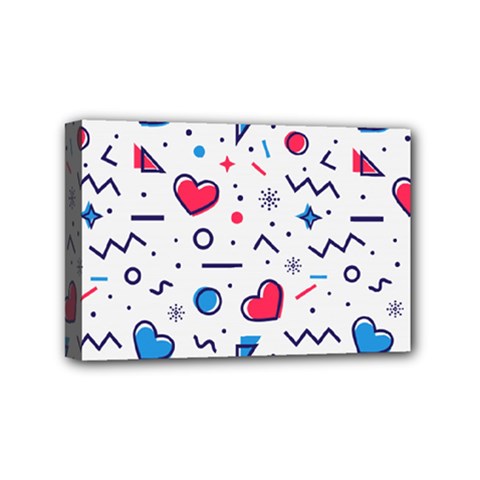 Hearts-seamless-pattern-memphis-style Mini Canvas 6  X 4  (stretched) by Jancukart