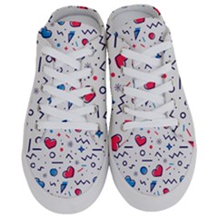 Hearts-seamless-pattern-memphis-style Half Slippers