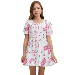 Cute-girly-seamless-pattern Kids  Short Sleeve Dolly Dress by Jancukart
