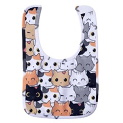 Cute-cat-kitten-cartoon-doodle-seamless-pattern Baby Bib by Jancukart