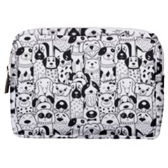 Seamless-pattern-with-black-white-doodle-dogs Make Up Pouch (medium)