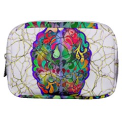 Brain Head Mind Man Silhouette Make Up Pouch (small) by Wegoenart