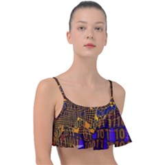 Binary Code Transformation Frill Bikini Top