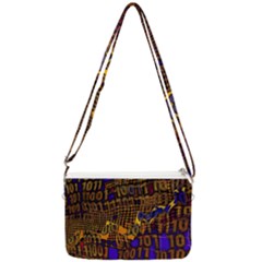 Binary Code Transformation Double Gusset Crossbody Bag by Wegoenart