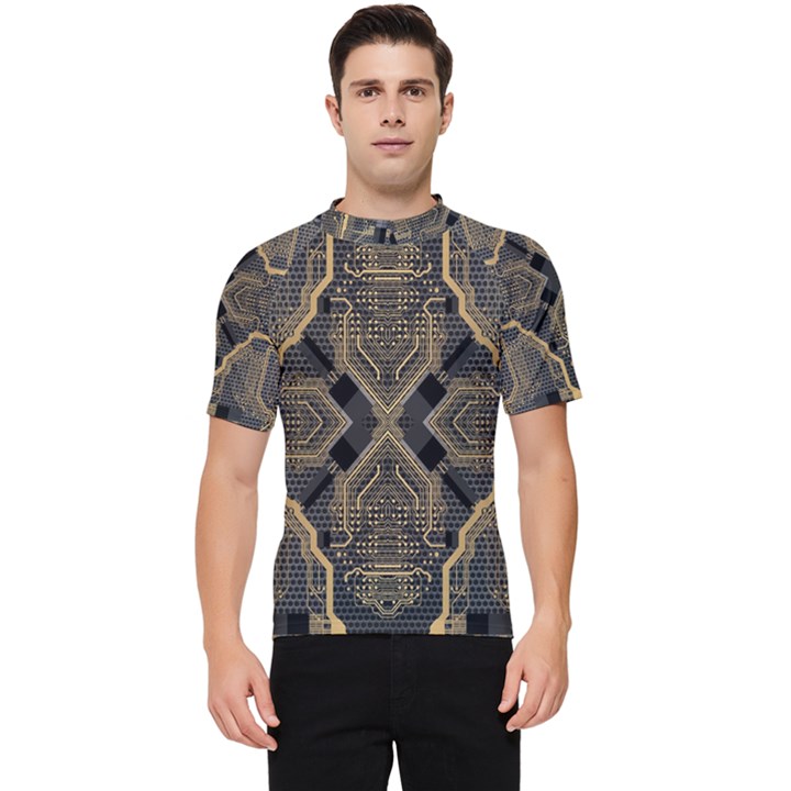 Brain Technology Data Digital Men s Short Sleeve Rash Guard