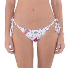 Cute-animals-seamless-pattern-kawaii-doodle-style Reversible Bikini Bottom by Jancukart