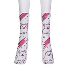 Cute-animals-seamless-pattern-kawaii-doodle-style Crew Socks