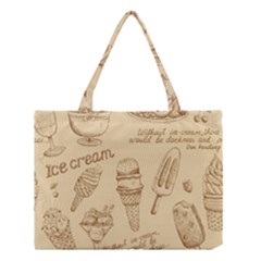 Ice-cream-vintage-pattern Medium Tote Bag by Jancukart