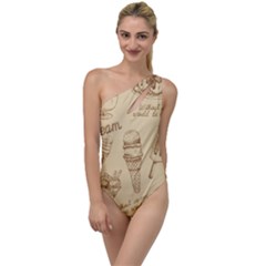 Ice-cream-vintage-pattern To One Side Swimsuit