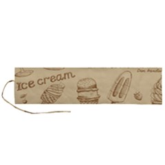 Ice-cream-vintage-pattern Roll Up Canvas Pencil Holder (l) by Jancukart