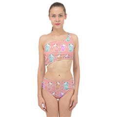 Cute-kawaii-kittens-seamless-pattern Spliced Up Two Piece Swimsuit