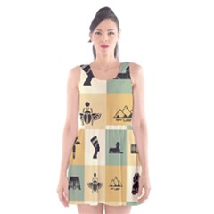 Egyptian-flat-style-icons Scoop Neck Skater Dress by Jancukart