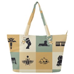 Egyptian-flat-style-icons Full Print Shoulder Bag