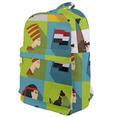 Egypt-travel-items-icons-set-flat-style Classic Backpack