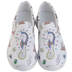 Seamless-pattern-cute-unicorn-cartoon-hand-drawn Men s Lightweight Slip Ons