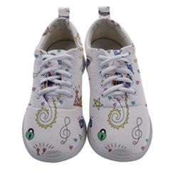 Seamless-pattern-cute-unicorn-cartoon-hand-drawn Women Athletic Shoes by Jancukart