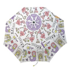 Fantasy-things-doodle-style-vector-illustration Folding Umbrellas