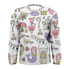 Fantasy-things-doodle-style-vector-illustration Men s Long Sleeve Tee