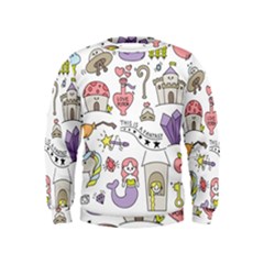 Fantasy-things-doodle-style-vector-illustration Kids  Sweatshirt