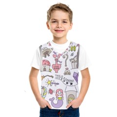 Fantasy-things-doodle-style-vector-illustration Kids  Basketball Tank Top