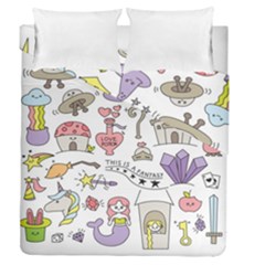 Fantasy-things-doodle-style-vector-illustration Duvet Cover Double Side (Queen Size)