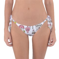 Fantasy-things-doodle-style-vector-illustration Reversible Bikini Bottom