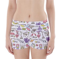 Fantasy-things-doodle-style-vector-illustration Boyleg Bikini Wrap Bottoms