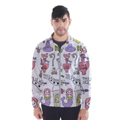 Fantasy-things-doodle-style-vector-illustration Men s Windbreaker