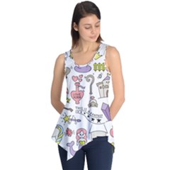 Fantasy-things-doodle-style-vector-illustration Sleeveless Tunic