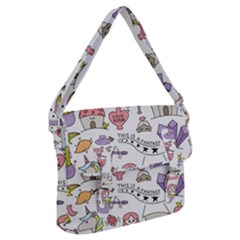 Fantasy-things-doodle-style-vector-illustration Buckle Messenger Bag