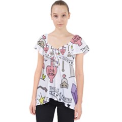 Fantasy-things-doodle-style-vector-illustration Lace Front Dolly Top