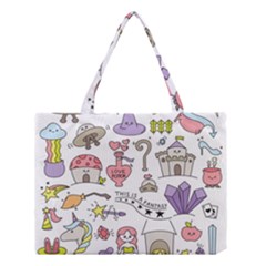 Fantasy-things-doodle-style-vector-illustration Medium Tote Bag