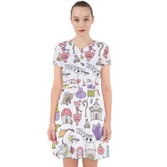 Fantasy-things-doodle-style-vector-illustration Adorable in Chiffon Dress