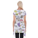 Fantasy-things-doodle-style-vector-illustration Short Sleeve Side Drop Tunic View2