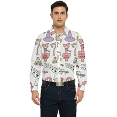 Fantasy-things-doodle-style-vector-illustration Men s Long Sleeve  Shirt