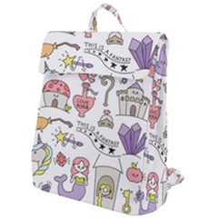 Fantasy-things-doodle-style-vector-illustration Flap Top Backpack