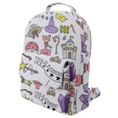 Fantasy-things-doodle-style-vector-illustration Flap Pocket Backpack (Small)