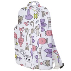 Fantasy-things-doodle-style-vector-illustration Double Compartment Backpack