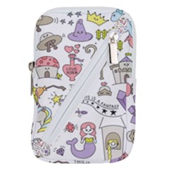 Fantasy-things-doodle-style-vector-illustration Belt Pouch Bag (Large)