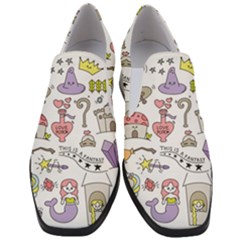 Fantasy-things-doodle-style-vector-illustration Women Slip On Heel Loafers