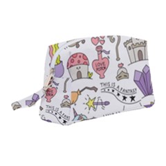 Fantasy-things-doodle-style-vector-illustration Wristlet Pouch Bag (Medium)