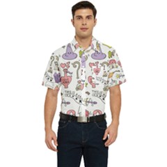 Fantasy-things-doodle-style-vector-illustration Men s Short Sleeve Pocket Shirt 