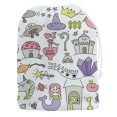 Fantasy-things-doodle-style-vector-illustration Drawstring Pouch (3XL)