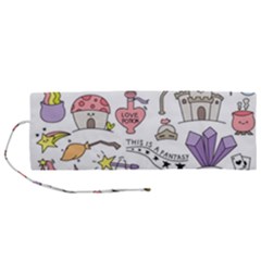 Fantasy-things-doodle-style-vector-illustration Roll Up Canvas Pencil Holder (M)